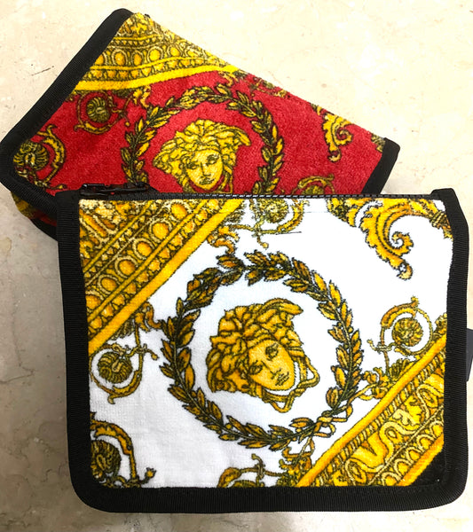 Versace Medusa Terry cloth vanity case 2 colors, BNWT