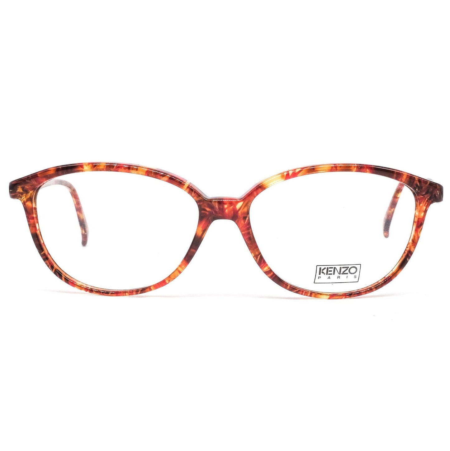 Kenzo k113 classic oval cateye style honey tortoise acetate eyeglasses frames, 80s France