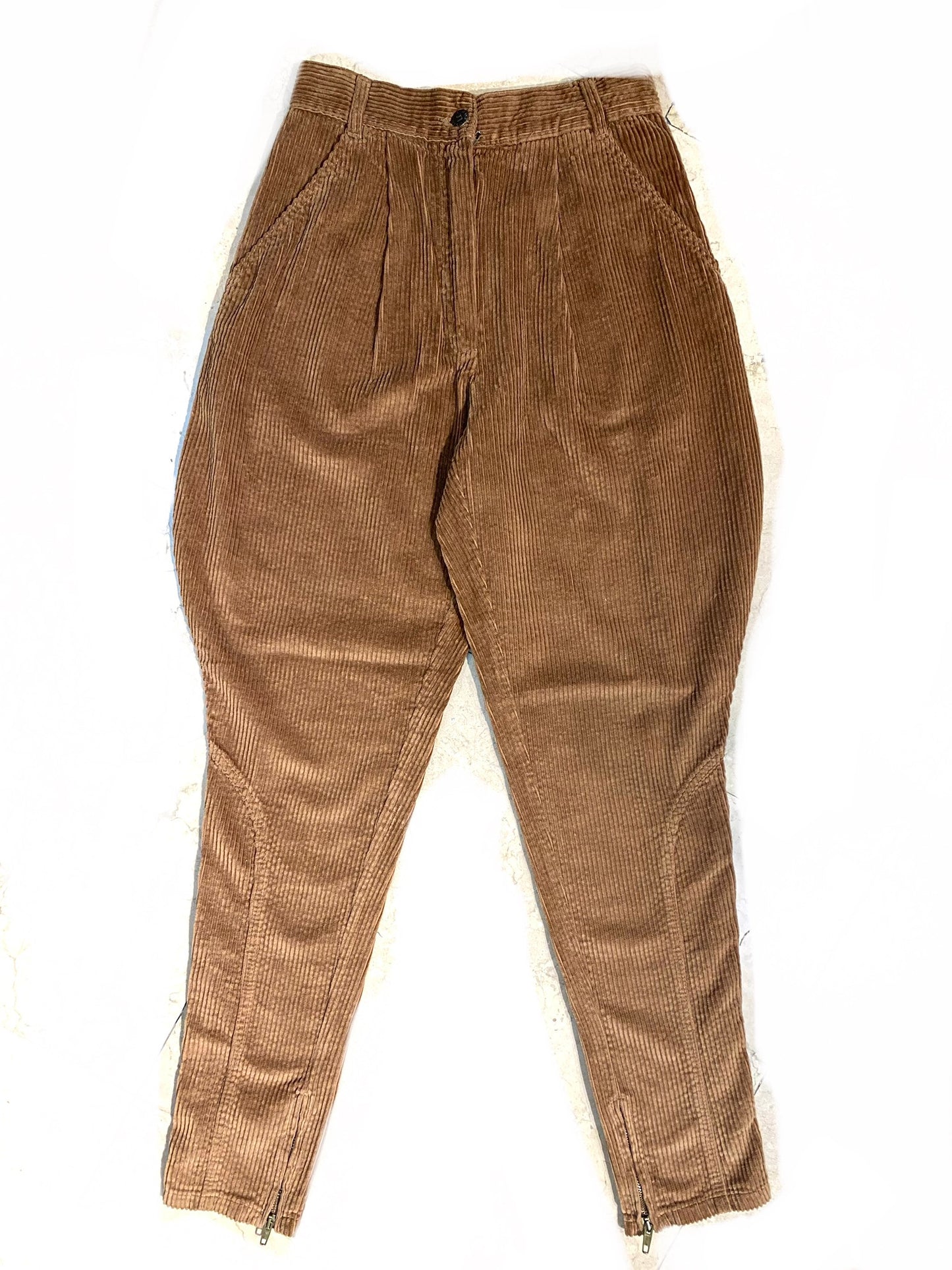 Les Copains equestrian style tan corduroy trousers BNWT 80s sz 38