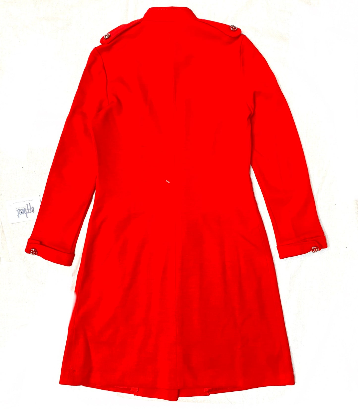 1960s Lucy Boutique Milan mod style red cotton fleece dress, almost perfect