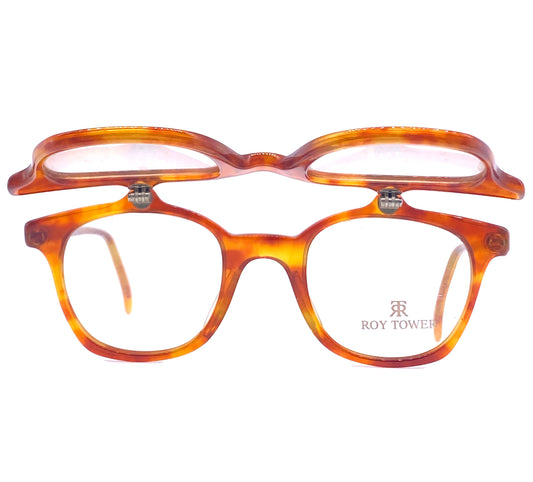 Roy Tower hip retro thick tortoise flip up sunglasses/eyeglasses frames made in Italy in the 80s.