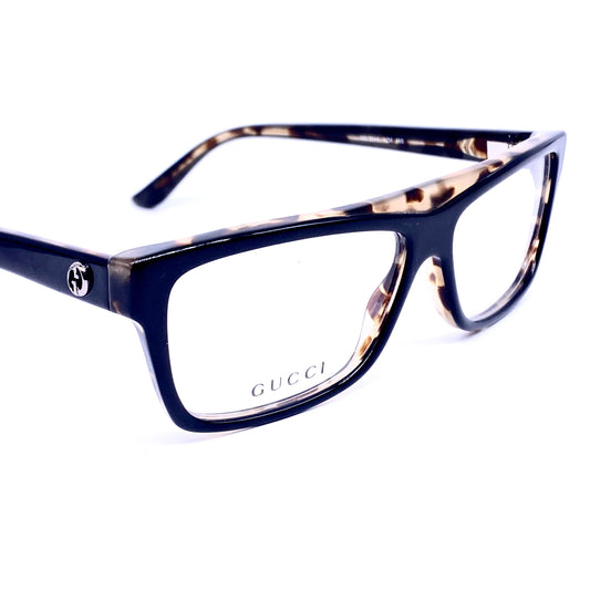 Gucci 3544 cool flat top black / tortoise cello eyeglasses hand made in Italy