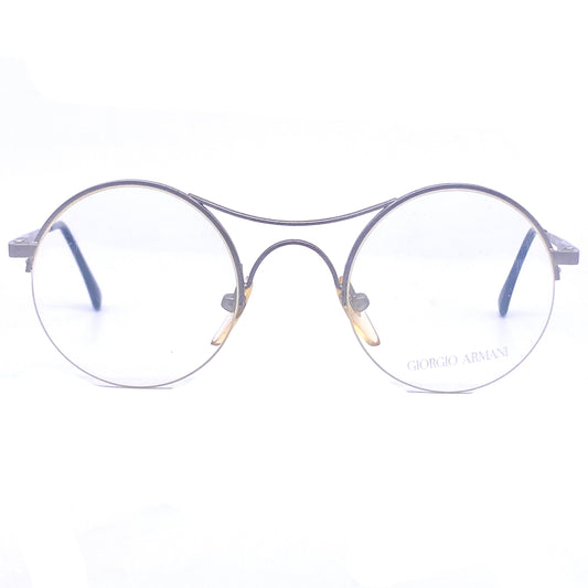 Giorgio Armani 121 iconic round glasses, beautiful minimalist restyle of antique x bridge spectacles